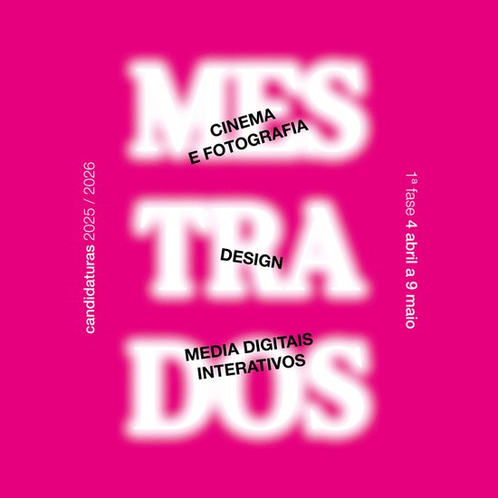 2.ª fase de Candidaturas aos Mestrados